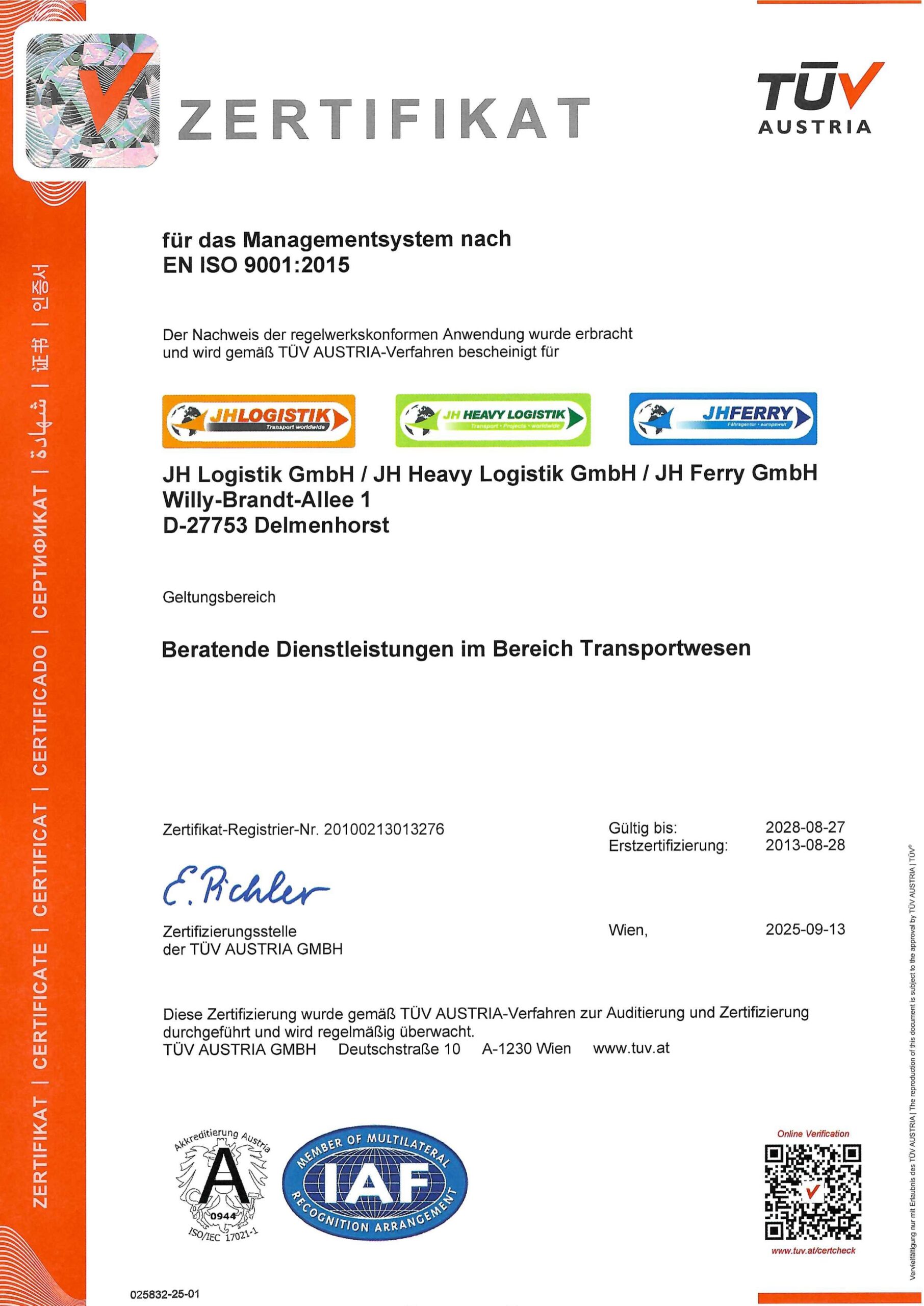 JH Ferry - Zertifikat 2025 scaled